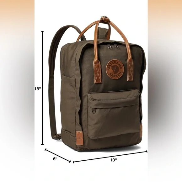 Fjallraven kanken no. 2 laptop 15” backpack dark olive - Picture 2 of 6